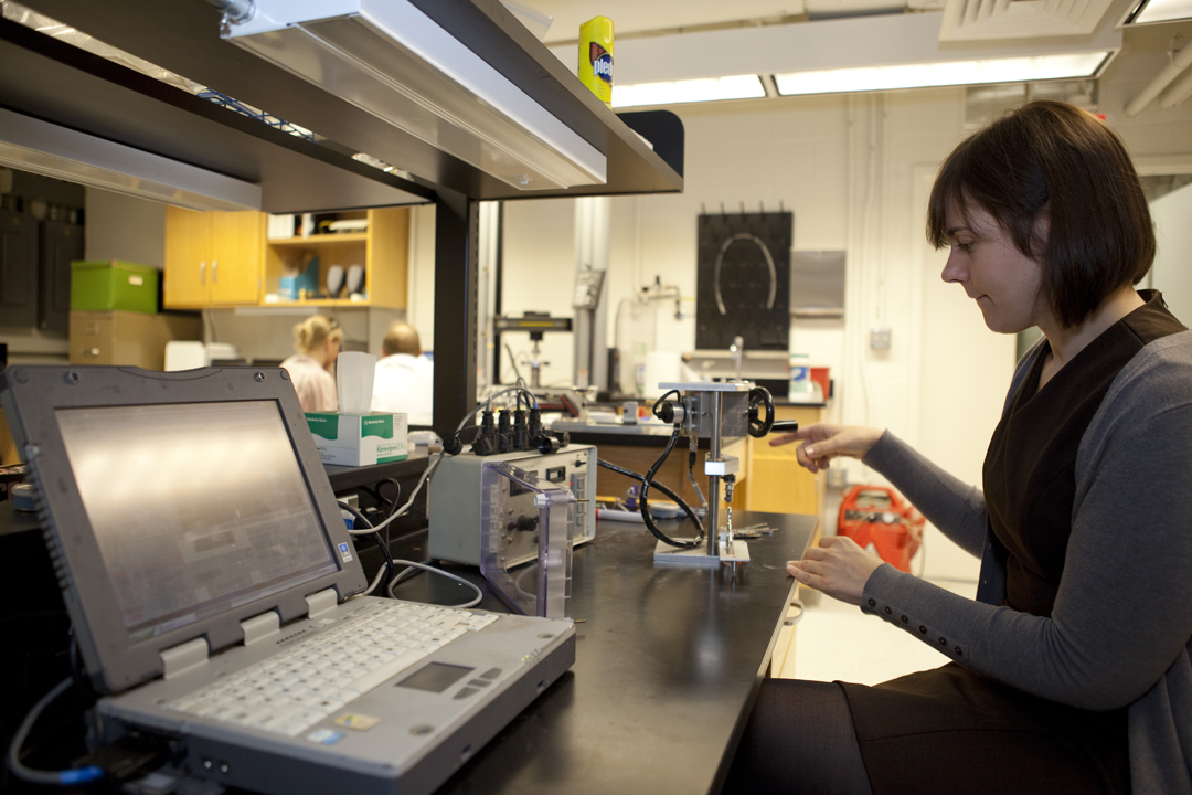 Student working in lab