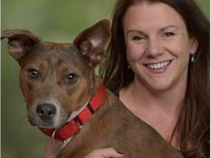 Brenda Bradley and her dog, Omar